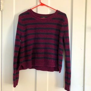 Stripped maroon forever 21 knit sweater.